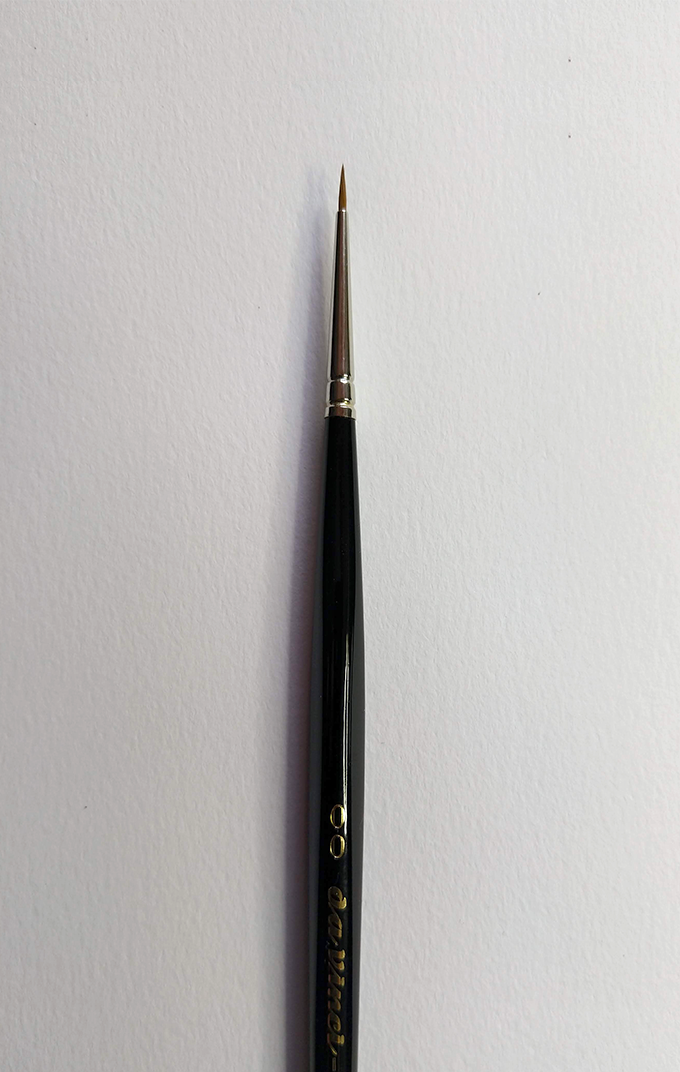 RESTAURO Kolinsky Red Sable Retouching Brushes - SERIES 5506 - Size 3