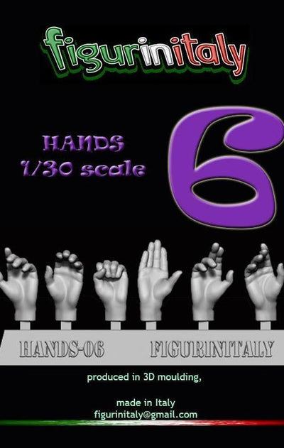 Hands Set No 6 - 1/30 Scale