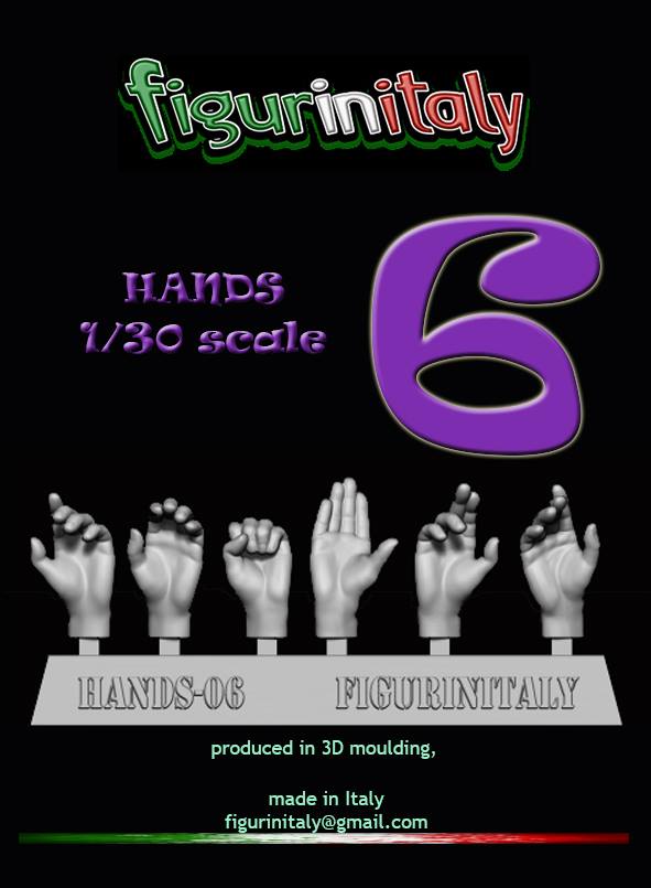 Hands Set No 6 - 1/30 Scale