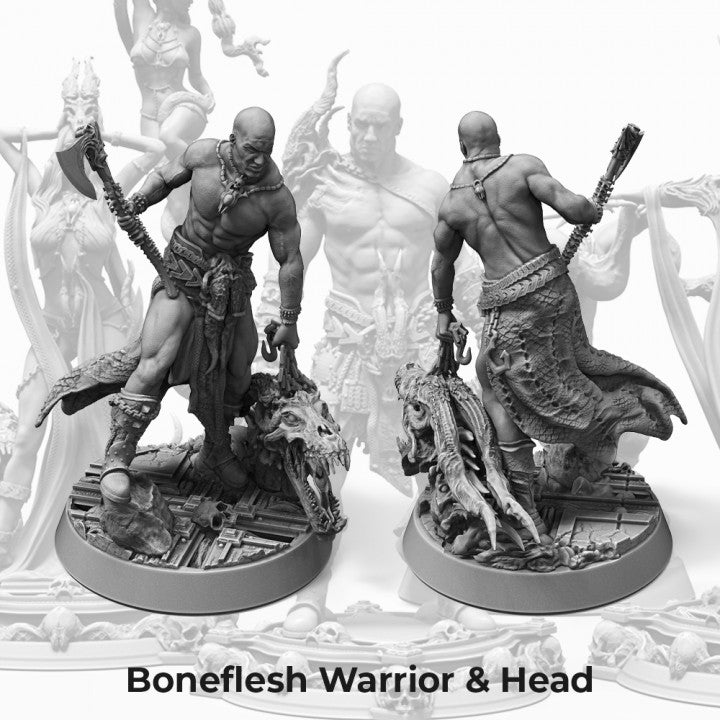 Boneflesh Dragon Warrior with Dragon Head- 3D Print