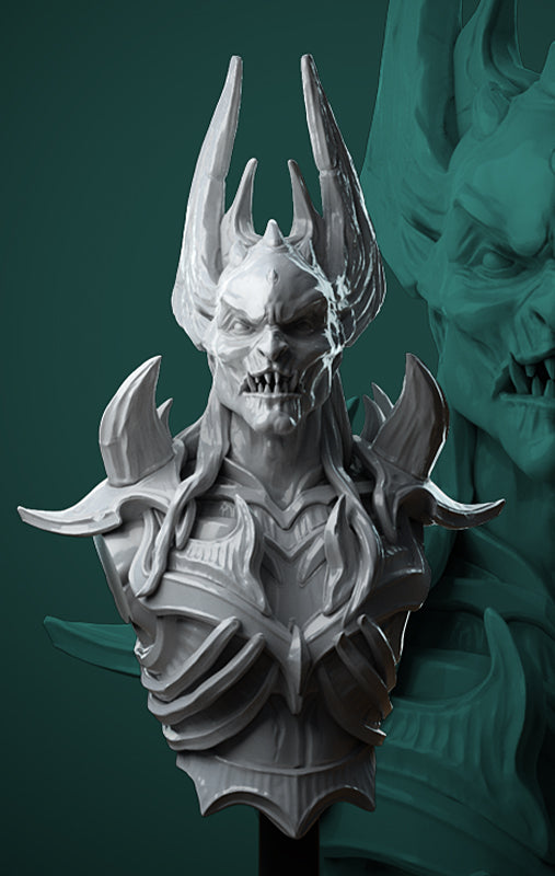 Azmogius the Rider Bust - 3D Print