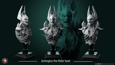 Azmogius the Rider Bust - 3D Print