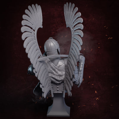 Winged Hussar XVII Century Bust - 3D Print