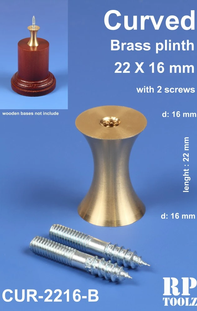 Curved Brass Plinth 22x16mm
