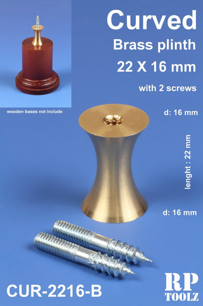 Curved Brass Plinth 22x16mm