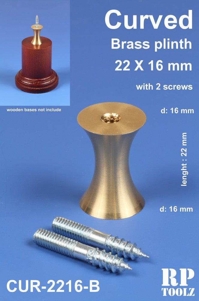 Curved Brass Plinth 22x16mm