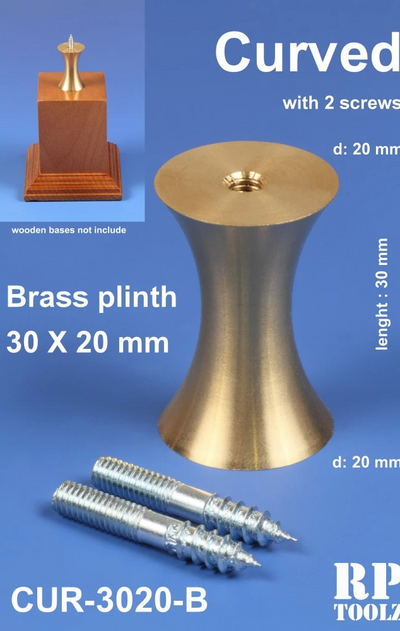 Curved Brass Plinth 30x20mm