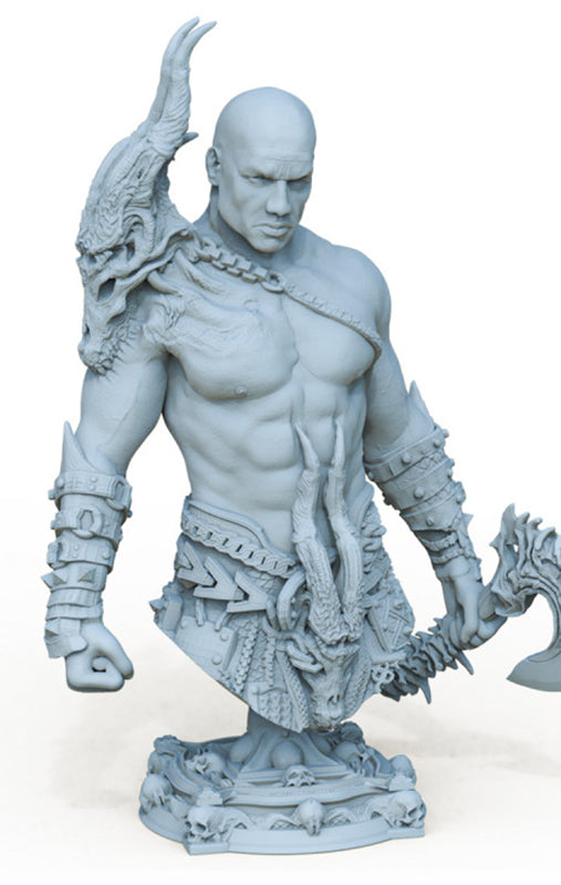 Boneflesh Dragon Warrior Bust- 3D Print