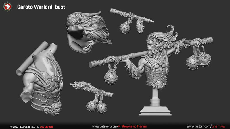 Garoto Warlord Bust - 3D Print