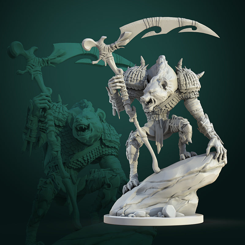 Mezg Gnoll Commander - 75mm - 3D Print