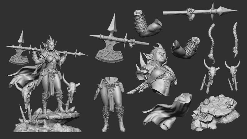 Goblin Queen - 75mm - 3D Print