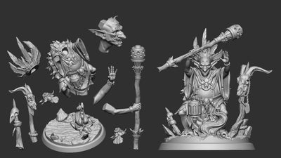 Goblin Shaman - 75mm - 3D Print