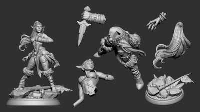 Goblin Thief  - 75mm - 3D Print