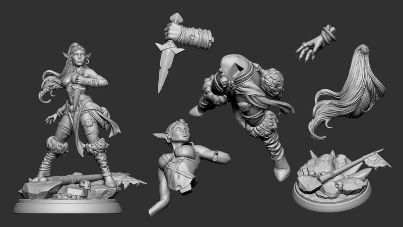 Goblin Thief  - 75mm - 3D Print