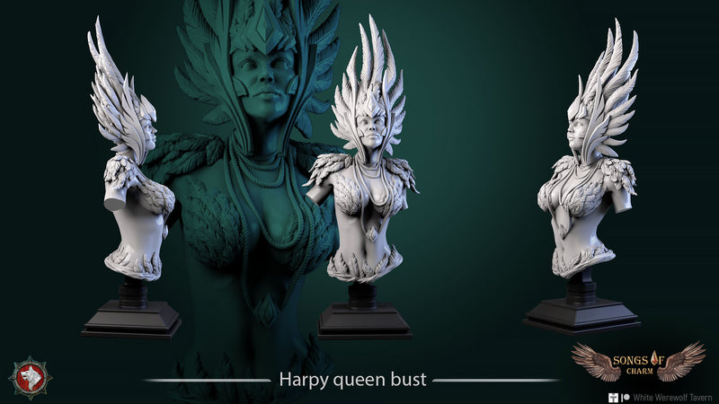 Harpy Queen Bust - 3D Print