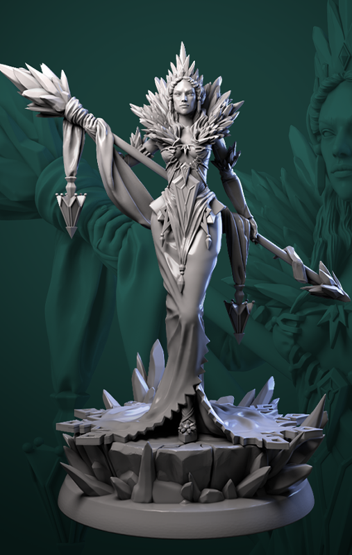 Helga the Frost Witch - 75mm - 3D Print
