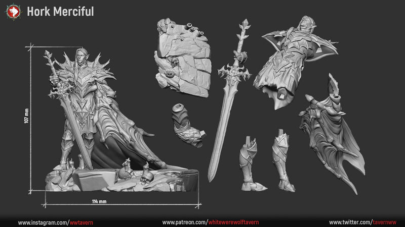 Hork the Merciful - 75mm - 3D Print