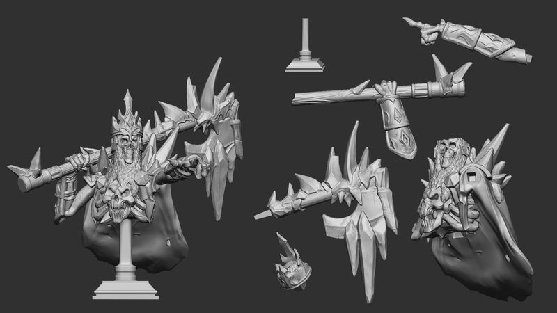 Krovar the Undying Bust - 3D Print