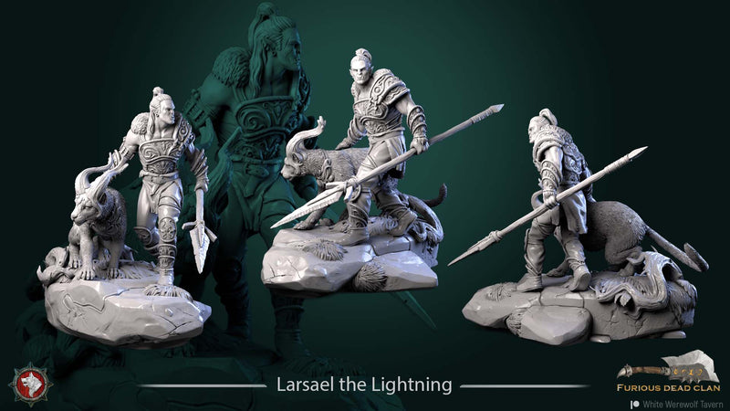 Larsael the Lightning - 75mm - 3D Print