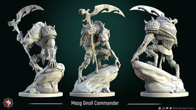 Mezg Gnoll Commander - 75mm - 3D Print