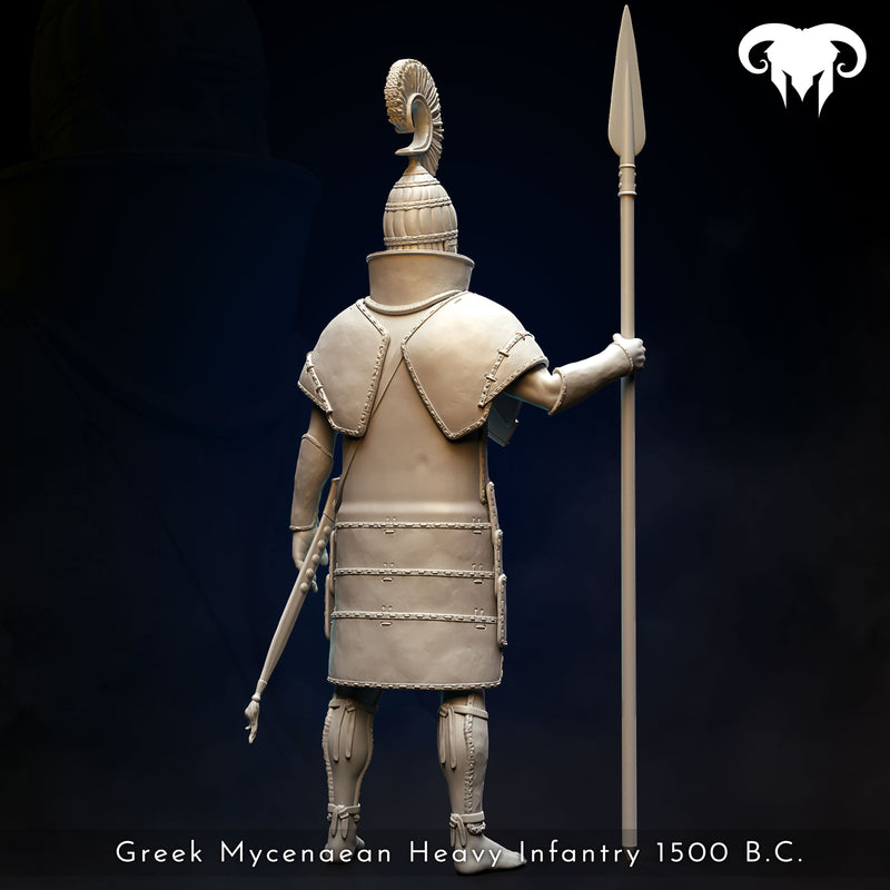 Greek Mycenaean Heavy Infantry 1500 B.C. Palace Guard - 3D Print