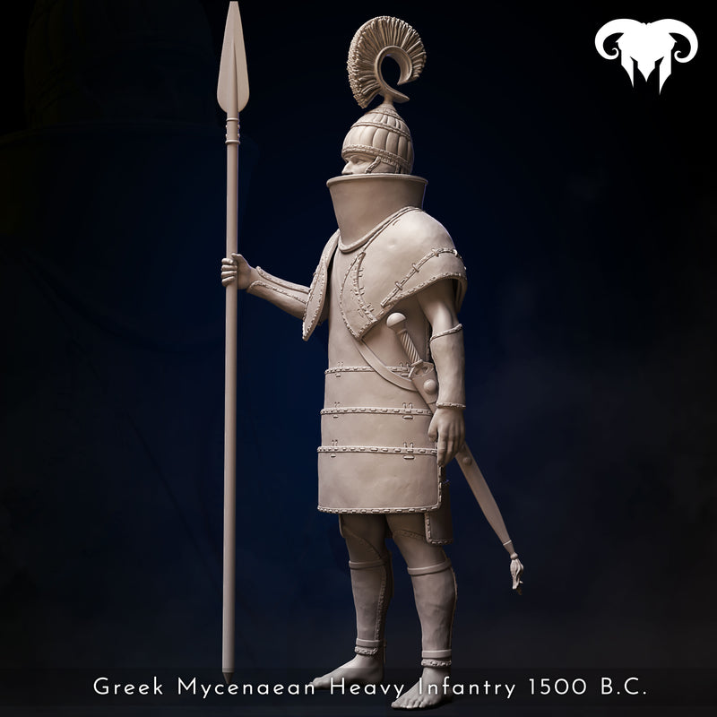 Greek Mycenaean Heavy Infantry 1500 B.C. Palace Guard - 3D Print