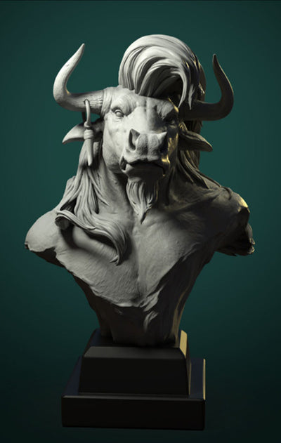 Minotaur Bust - 3D Print