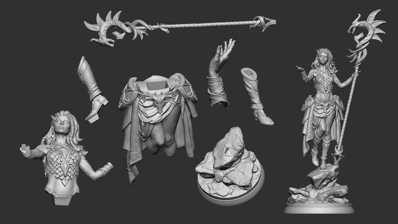 Nala the Dragon Lordess - 75mm - 3D Print