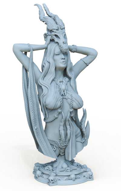 Necromancer Priestess Bust- 3D Print