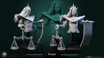 Ni the Sentencing Judge Bust - 3D Print