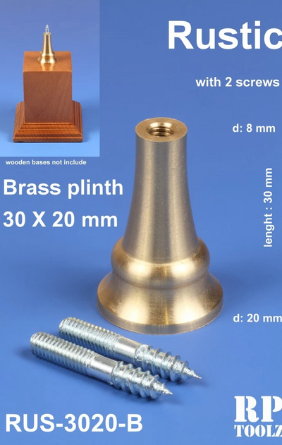 Rustic Brass Plinth 30x20 mm