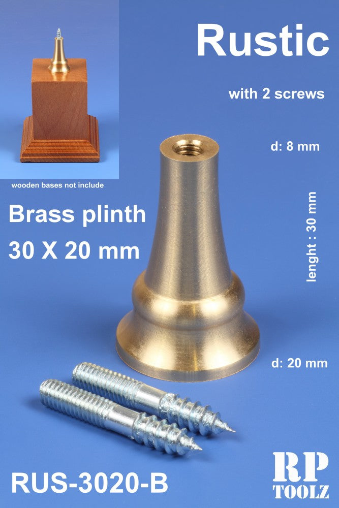 Rustic Brass Plinth 30x20 mm