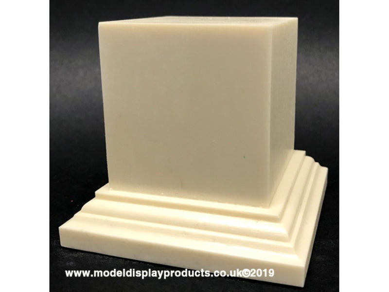 49mm x 49mm Square Top Display Plinthc - Cream