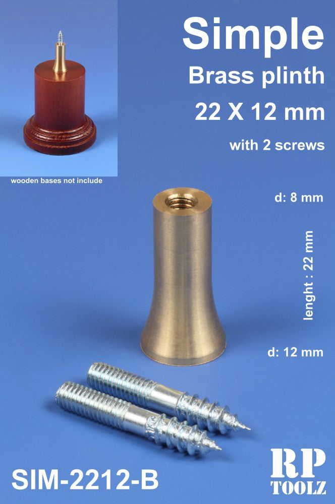 Simple Brass Plinth 22x12mm