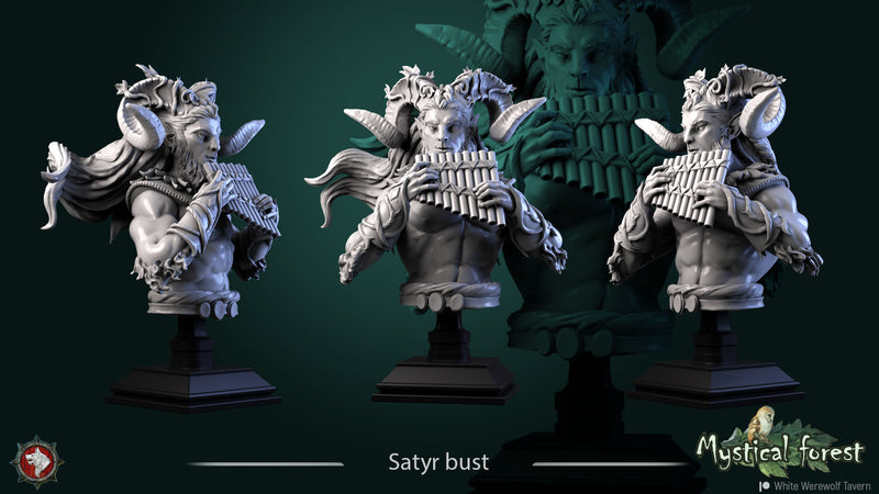 Satyr Bust - 3D Print
