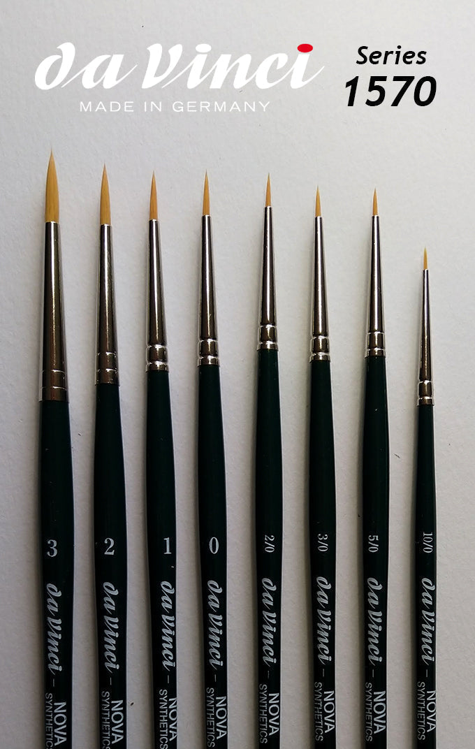 NOVA Finest Golden Synthetic Fibre Brushes - SERIES 1570 - Size 2