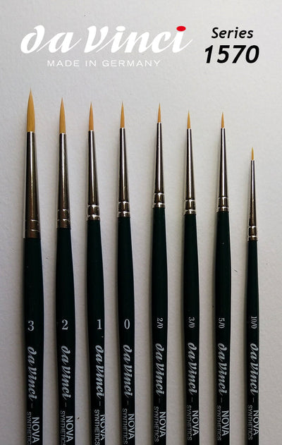 NOVA Finest Golden Synthetic Fibre Brushes - SERIES 1570 - Size 1