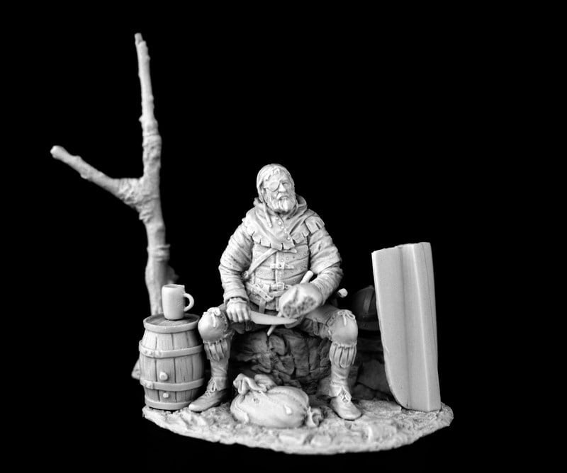 Medieval Infantryman (with Tree)