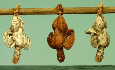 Set of 3 dead chickens