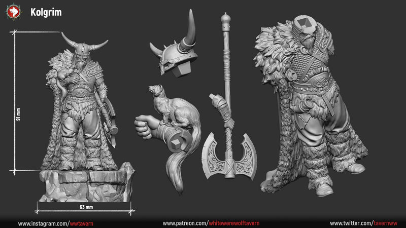 Kolgrim - 75mm - 3D Print