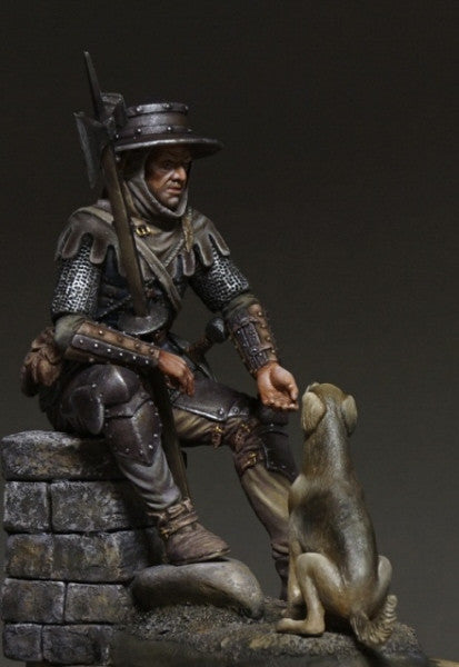 Medieval European Man-at-Arms, with Dog, XV CEnt.
