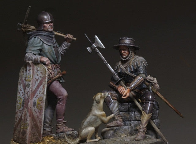 Medieval European Man-at-Arms, with Dog, XV CEnt.