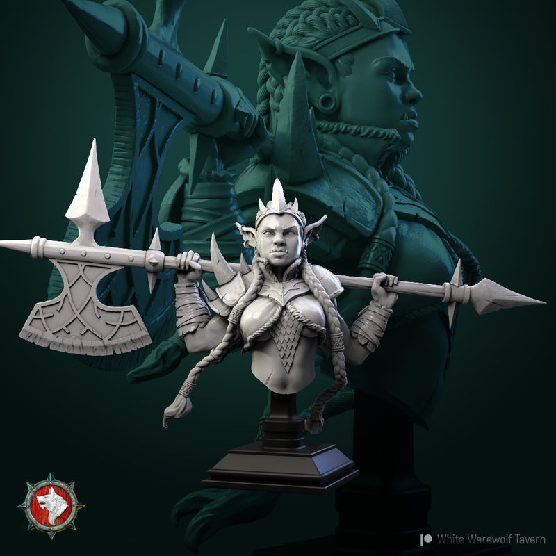 Goblin Queen Bust - 3D Print
