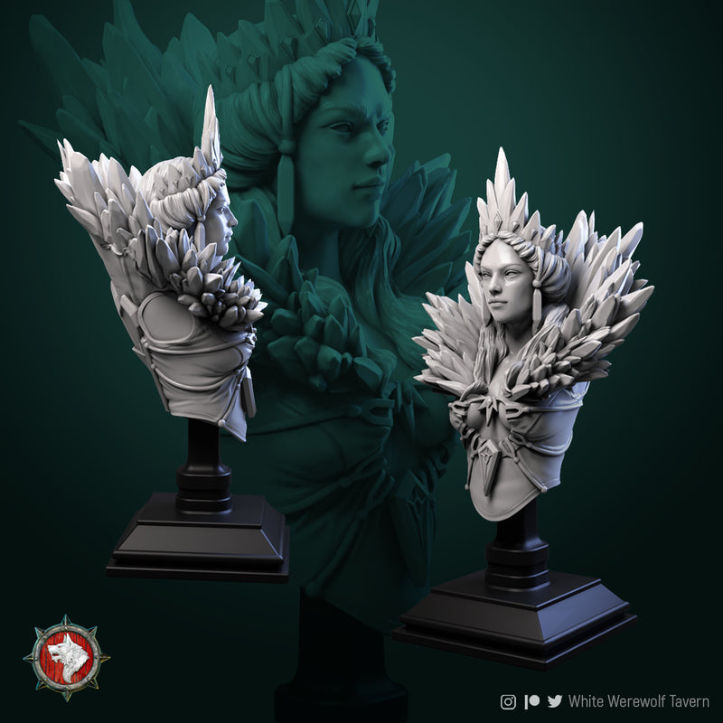 Helga the Frost Witch Bust - 3D Print