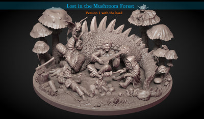 Lost in the Mushroom Forest Diorama - 3D Print
