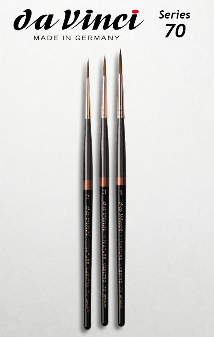 MINIATURE MAESTRO Kolinsky Red Sable Brushes - SERIES 70 - Size 4