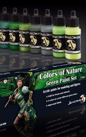 Colors of Nature Green Paint Set