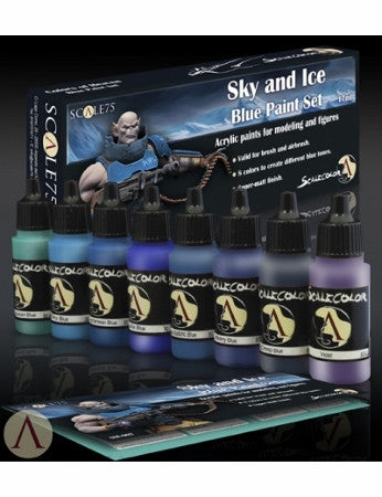 Sky and Ice BLUE Paint Set