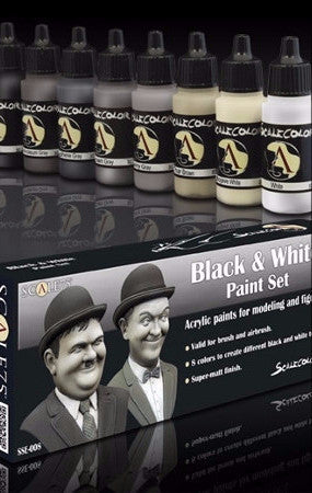 Black and White Paint Set