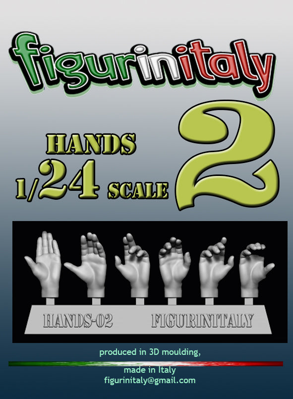 Hands Set No 2 - 1/24 Scale